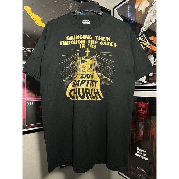 Vintage 90s Zion Baptist Church Psalms 118:19 Tee - Picture 1 of 5